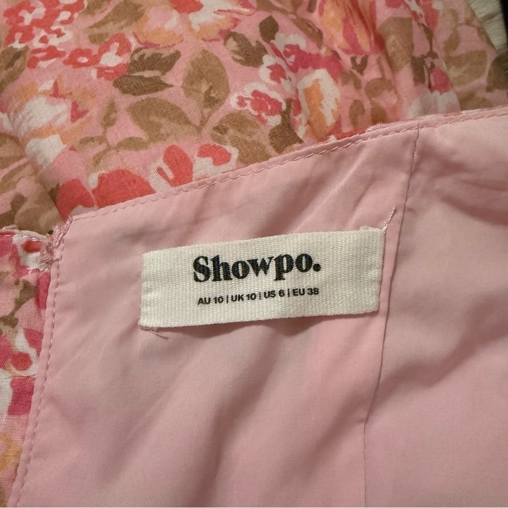 SHOWPO Coquette Phorchia Mini Floral Puff Sleeve Corset Dress Size 6 - Picture 15 of 16